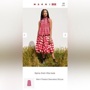 MARNI x UNIQLO Pleated Sleeveless Blouse – Size Large – SS 2022